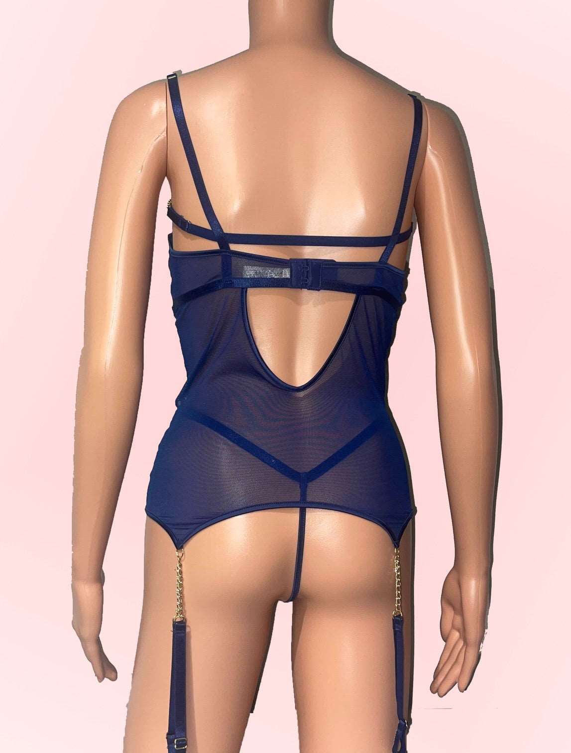 Baby doll blue corset(with G-String)