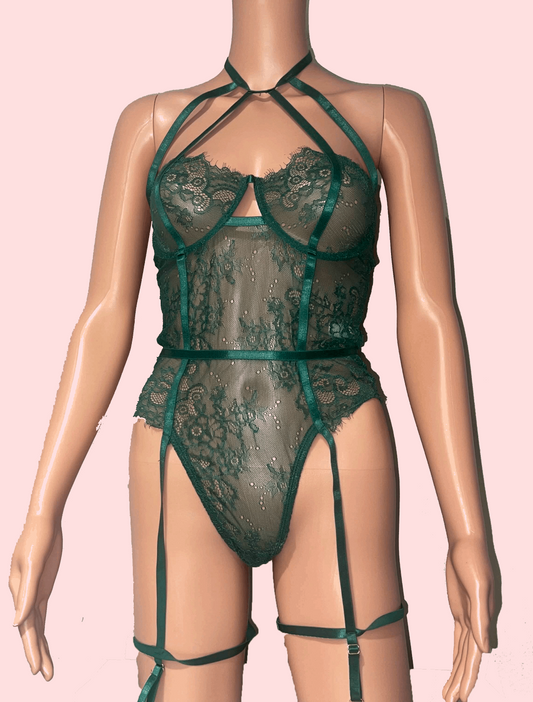 Green Lace bodysuit